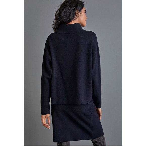 Anthropologie Maeve Anja Sweater Midi Skirt Black NWT SZ XL - Picture 5 of 12